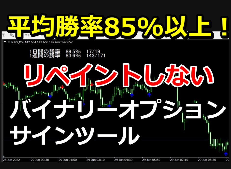 平均勝率85%以上！バイナリーオプションサインツール。 高勝率のリペイントしないバイナリーオプションサインツールです。 - 投資ナビ＋ -  世界のトレード手法・ツールが集まるマーケットプレイス - GogoJungle