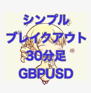 シンプルブレイクアウト GBPUSD ３０分足 自動売買