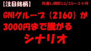 GNIグループ3000円まで騰がるシナリオの値動き インジケーター・電子書籍
