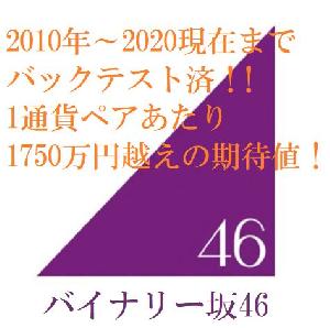 1750万超の期待値！10年間のバックテスト済　1分取引専用シグナル「バイナリー坂46」 インジケーター・電子書籍