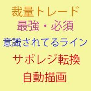 サポレジの重なりを検索して多い順から水平線を自動描画！サポレジ転換ラインも自動描画！2つのインジをセット！ インジケーター・電子書籍