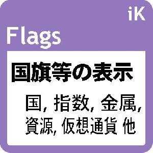 銘柄に応じて国旗を表示！ 国旗クリックで銘柄変更も簡単！： iK_Calendar［MT5版］ インジケーター・電子書籍