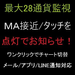 ●無料版●MAタッチをメールとプッシュ通知でお知らせします！チャート切替機能付！ インジケーター・電子書籍