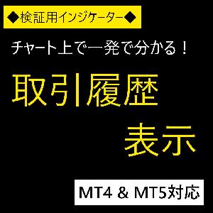 取引履歴表示インジケーター(MT4 & MT5) 【DispHistory】 インジケーター・電子書籍