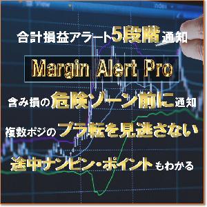 どこが”神ポジ”になるか分かる『MarginAlertPro』ノーリスクで”神ポジ”通知が可能に・5段階で合計損益（含み損 or 含み益）を自動通知 インジケーター・電子書籍