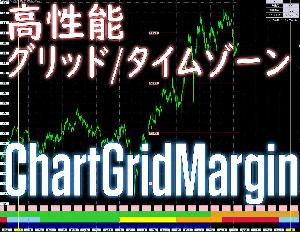 設定したら半永久的に変更必要なし！MTF・縮小拡大ごとに設定可能の高性能グリッド/タイムゾーン。さらに過去チャート右側余白機能付き【ChartGridMargin】 インジケーター・電子書籍