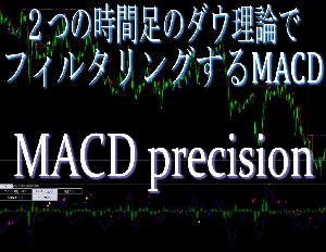 【試用版】2つの時間足(下位足含む)のダウ理論でフィルタリングするMACDサイン【MACD precision】 インジケーター・電子書籍