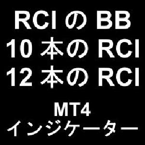 RCI（10本）あるいはRCI（12本）を表示するインジケーターとRCIにボリンジャーバンドを表示するインジケーター Indicators/E-books