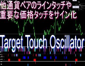 【試用版】他チャート(通貨ペア)のラインや限界運動量等の重要ポイントのタッチをサブウィンドウでサイン化【Target Touch Oscillator】 インジケーター・電子書籍