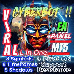 [EA Cyber​​Bot MT5] 8つのシンボル + 8つの時間範囲 + 8つの影を1つのチャートに表示 | ロボットEAトレードパネルパッド、マルチインジケーターForex Cryptoを含む Indicators/E-books