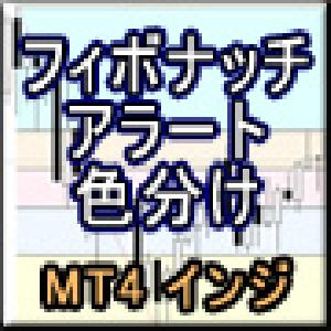 【MT4インジ】フィボナッチにアラート機能を追加！レベルごとの背景塗り分け機能も！[MTP_FiboColor_Alert] インジケーター・電子書籍