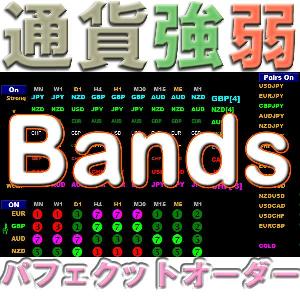 通貨強弱Bands 一目瞭然 8通貨(28通貨ペア) 全時間足 強さランキング インジケーター・電子書籍